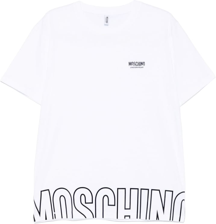Moschino Graphic White Crew Neck T-Shirt