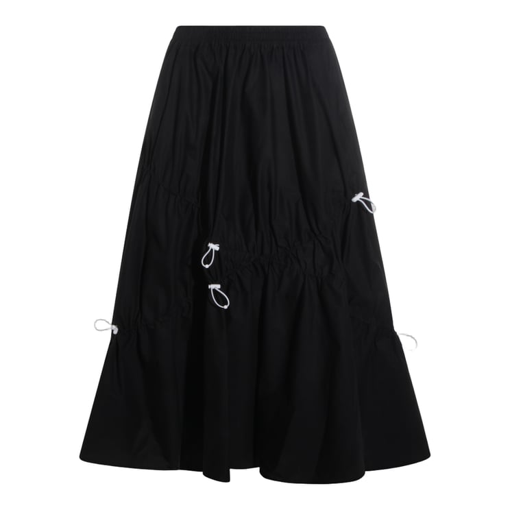 Moschino Voluminous Black Midi Skirt