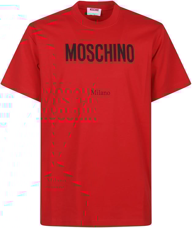 Moschino Logo Print T-shirt Red