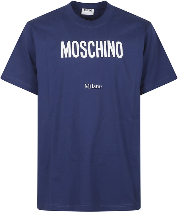 Moschino Logo Print T-shirt Blue