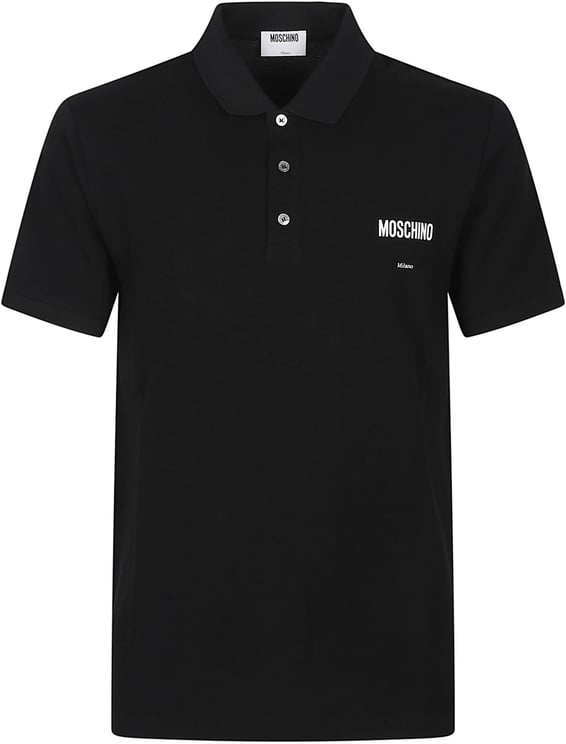 Moschino Short Sleeve Polo Shirt Black