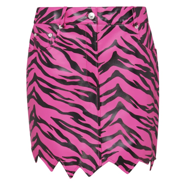 Moschino Mini Skirt with Bold Pink and Black Zebra Print