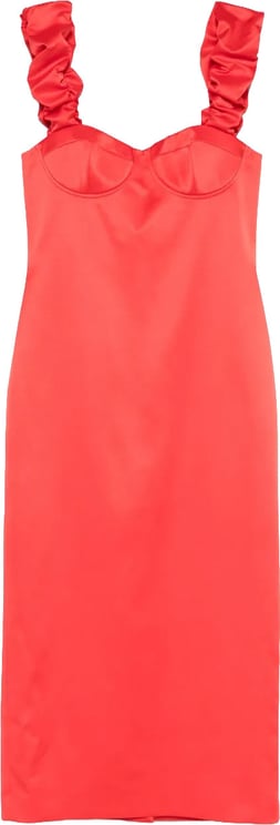 Moschino Fitted Bodice Dress with Flared Skirt