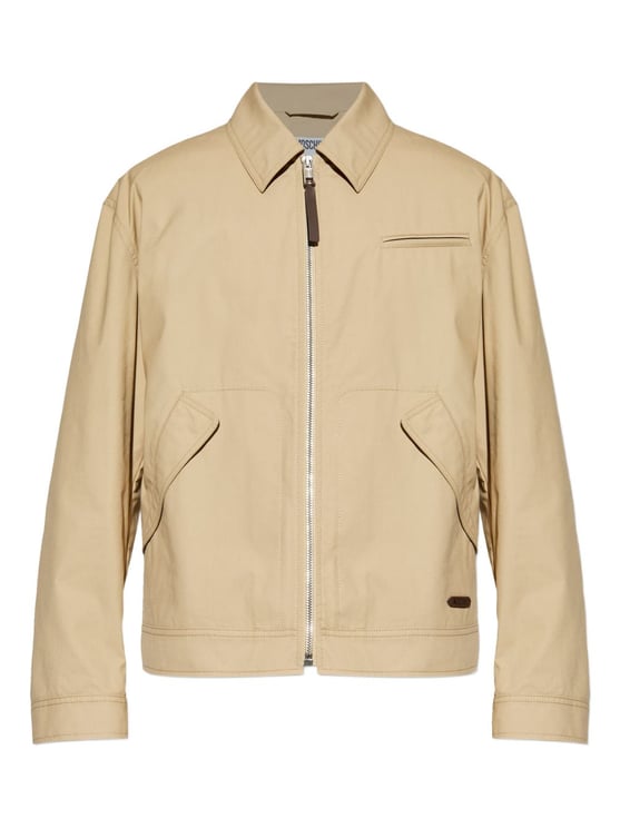 Moschino Beige Jacket with Dual Pockets