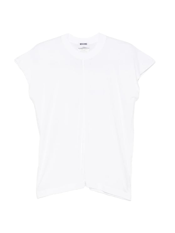 Moschino White Soft Viscose Round Neck T-Shirt