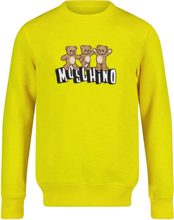 Moschino Moschino Kinder Unisex Trui In Geel