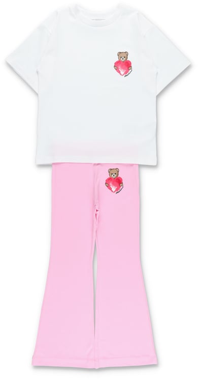 Moschino Leggings+Tee Bianco