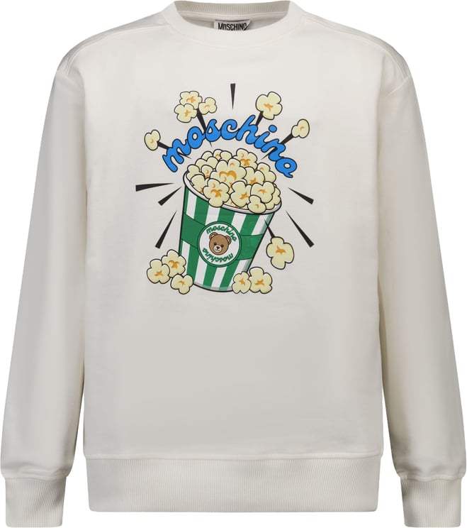 Moschino Moschino Kinder Jongens Trui In Off White