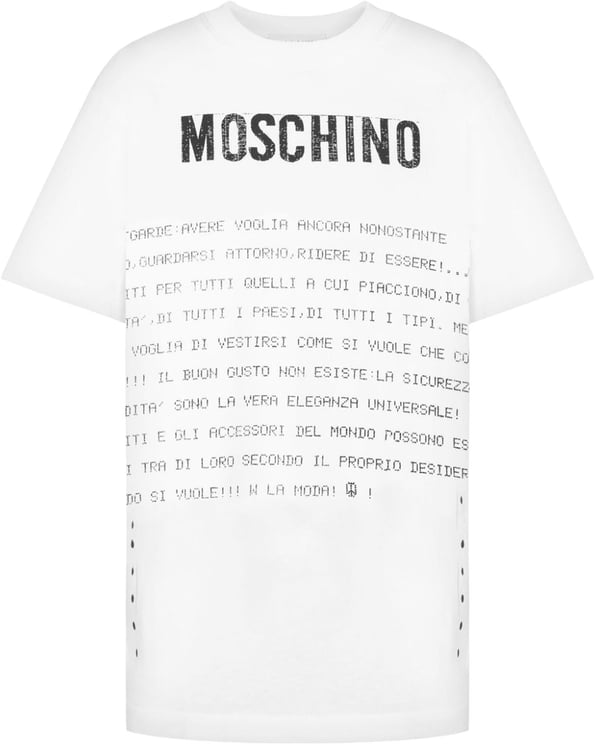 Moschino Short-Sleeved Top with Bold Logo Print