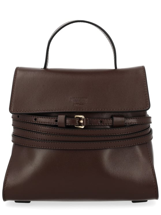 Moschino Tie Me Small Calfskin Handbag