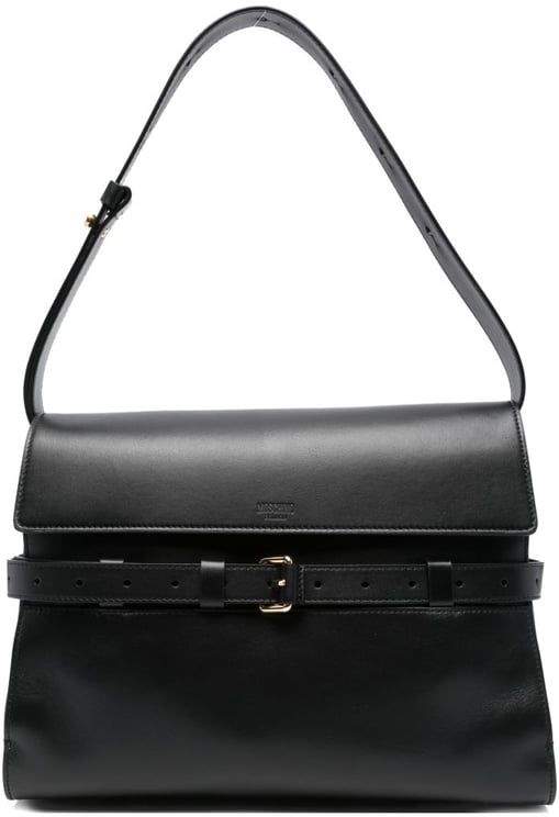 Moschino Rectangular Shoulder Bag With Structured Flap