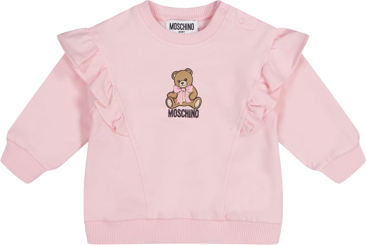 Moschino Moschino Baby Meisjes Trui In Licht Roze