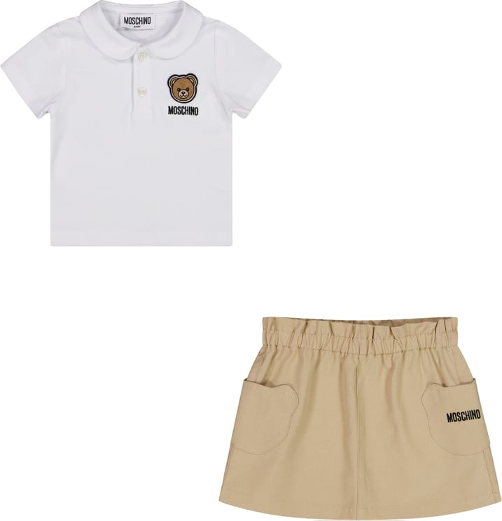 Moschino Moschino Baby Meisjes Setjes in Beige