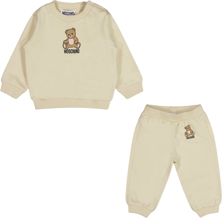Moschino Moschino Baby Unisex Joggingpak In Beige
