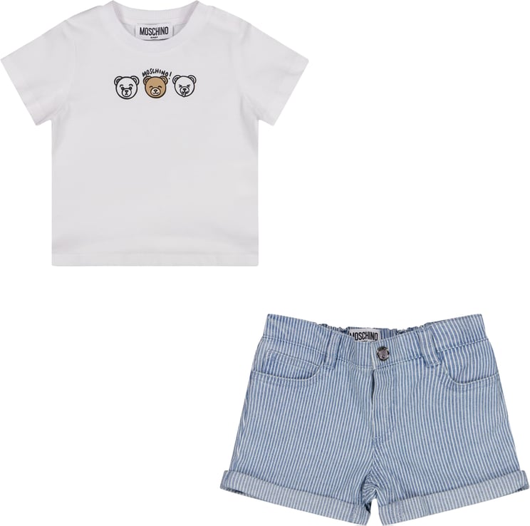 Moschino Moschino Baby Jongens Setjes in Licht Blauw