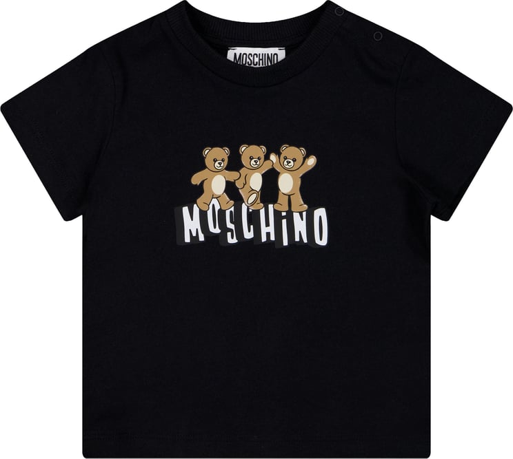 Moschino Moschino Baby Jongens T-Shirt In Zwart