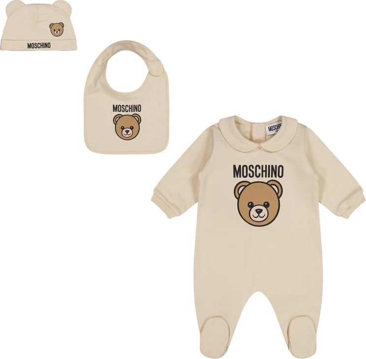 Moschino Moschino Baby Unisex Boxpakje In Beige