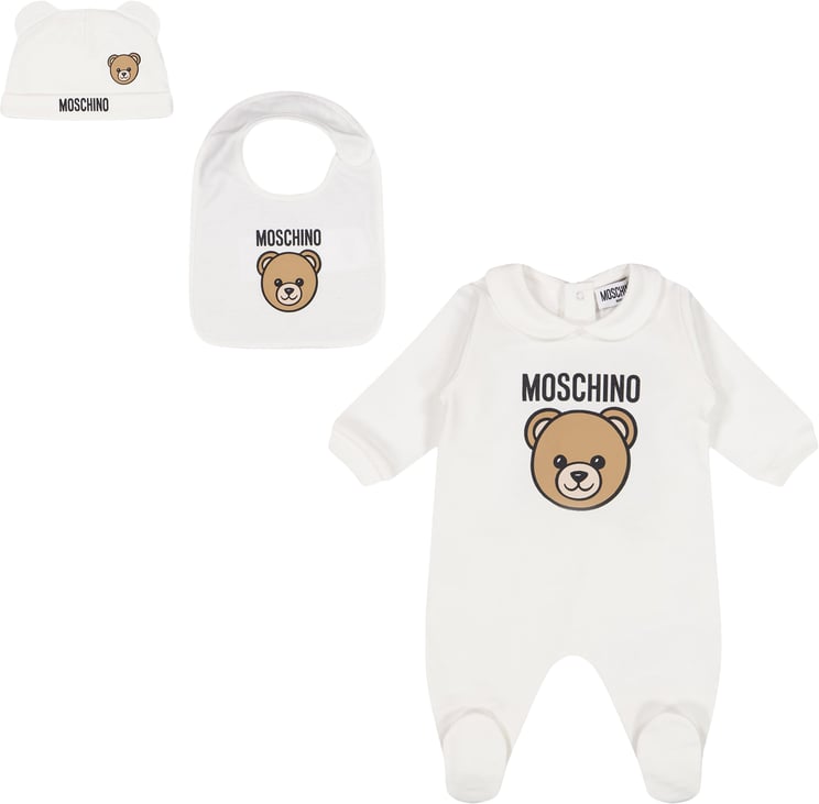 Moschino Moschino Baby Unisex Boxpakje In Off White