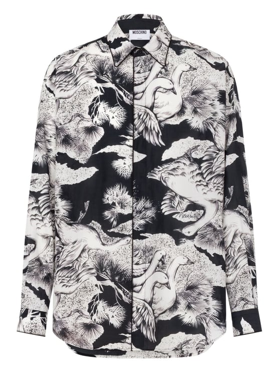 Moschino Monochrome Printed Silk