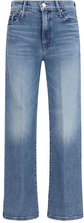 Mother Denim Mother Denim Blue Cotton Straight-Leg Jeans
