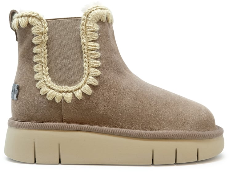 MOU MOU FW531037A BOUNCE CHELSEA BOOTS SUEDE ELEPHANT GREY