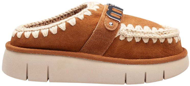 MOU Mou bounce sheepskin clog cognac color