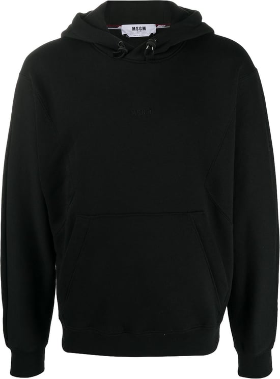 MSGM Black Felpa Con Cappuccio Hoodie