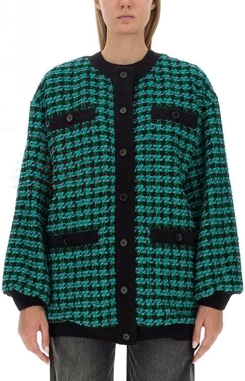MSGM HOUNDSTOOTH TWEED JACKET