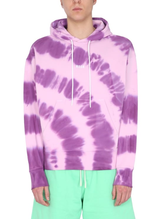 MSGM Printed Sweatshirt With Micro Logo