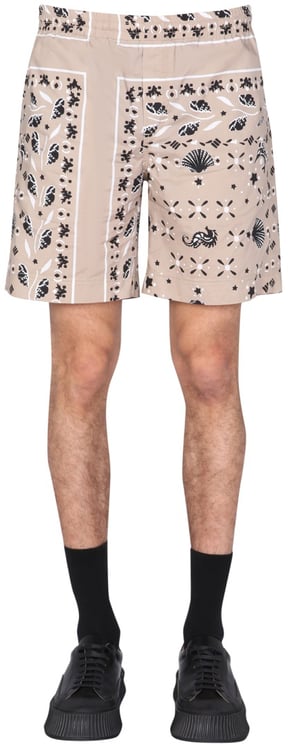 MSGM Paisley Pattern Bermuda