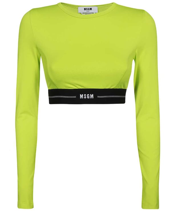 MSGM Long sleeve crop top