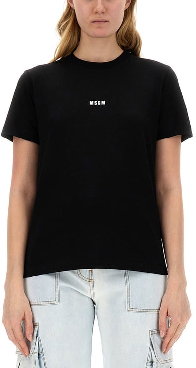 MSGM T-SHIRT CON MICRO LOGO