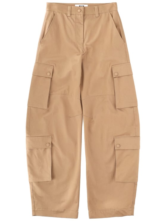 MSGM Oversized Multi-Pocket Cotton Cargo Pants
