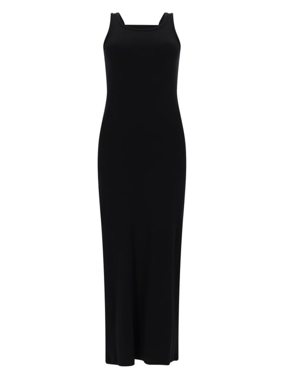 MSGM Viscosa Fitted Cut-Out Maxi Dress