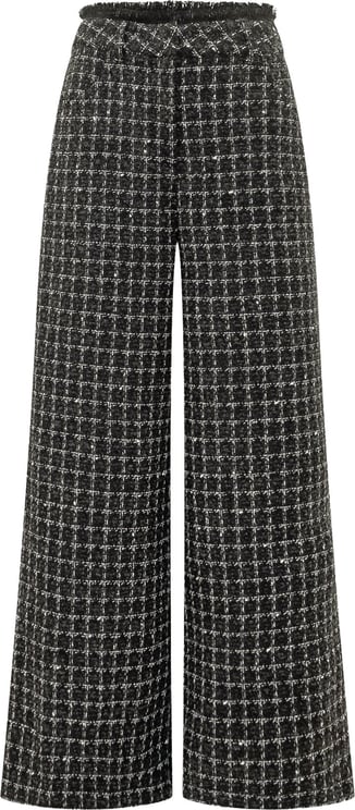MSGM Pantaloni Ampi con Motivo a Quadri