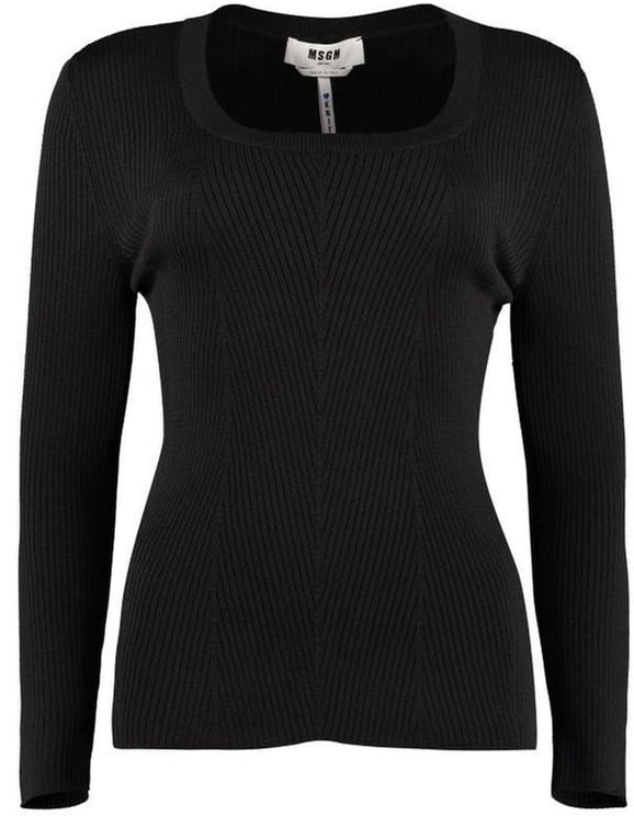 MSGM MSGM Black Cotton Wool Polyamide Sweatshirt