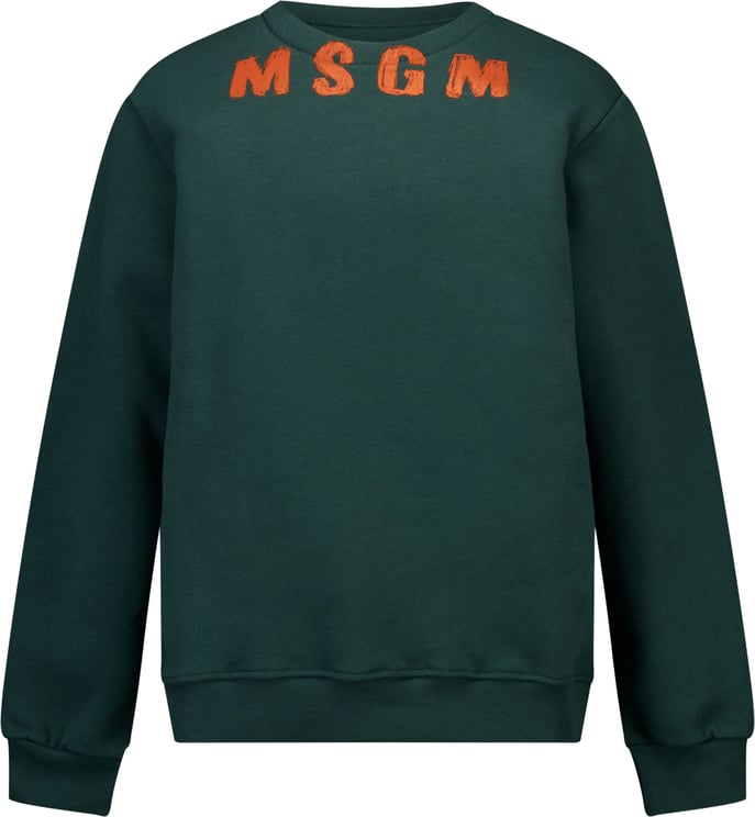 MSGM MSGM Kinder Jongens Trui In Donker Groen