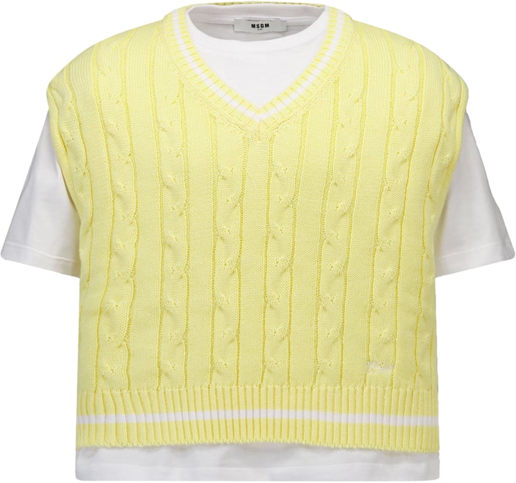 MSGM MSGM Kinder Meisjes T-Shirt In Geel