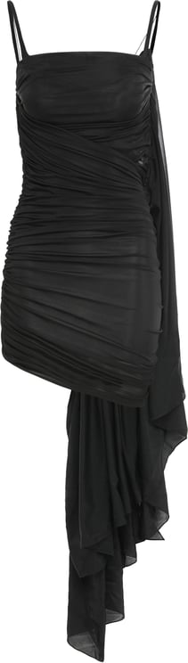 MUGLER Black dress with elegant draping