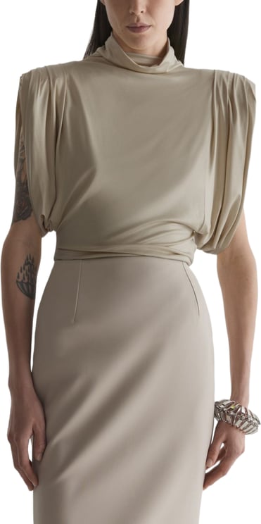 MUGLER Top Light Taupe