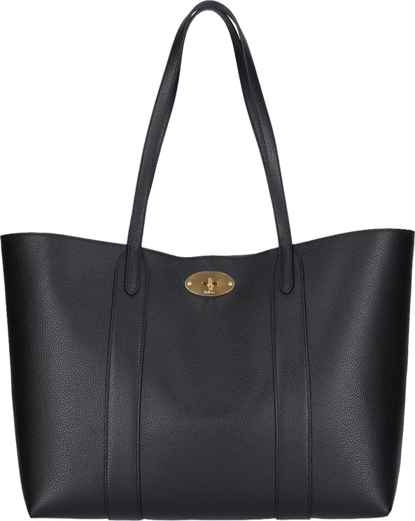 Mulberry Black Bayswater Grain Leather Tote Bag