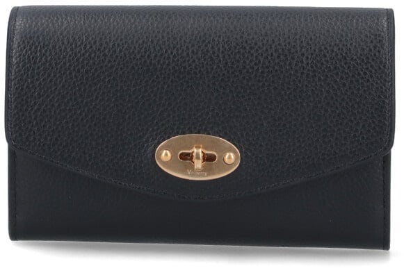 Mulberry Black Darley Hammered Leather Wallet