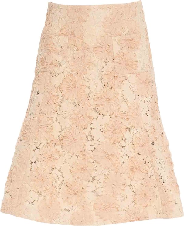 N 21 Midi skirt with floral pattern
