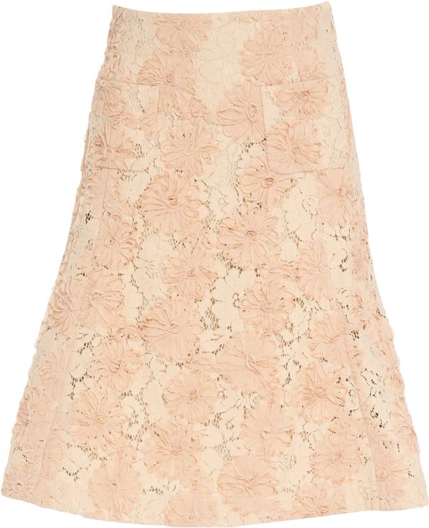 N 21 Midi skirt with floral pattern