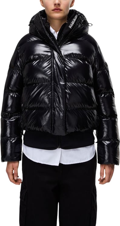Napapijri Napapijri Black Recycled Polyester Full-Length Jacket