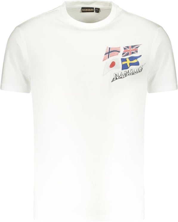 Napapijri Napapijri White Cotton Mens T-Shirt