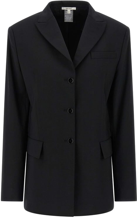 Nensi Dojaka Nensi Dojaka Black Virgin Wool Blazer