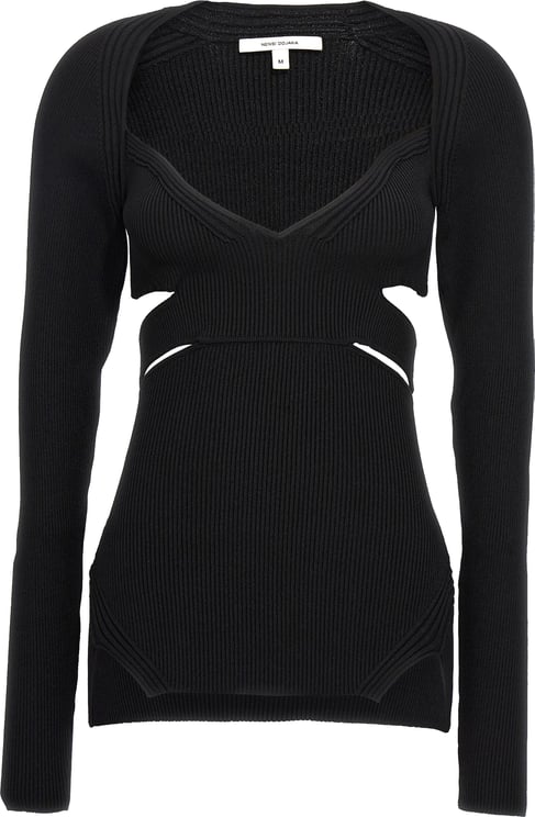 Nensi Dojaka Nensi Dojaka Black Viscose Cardigan