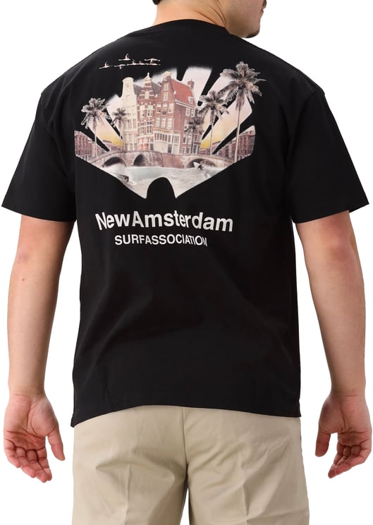 New Amsterdam Surf Association New Amsterdam T-Shirt Zwart Tropical Tee