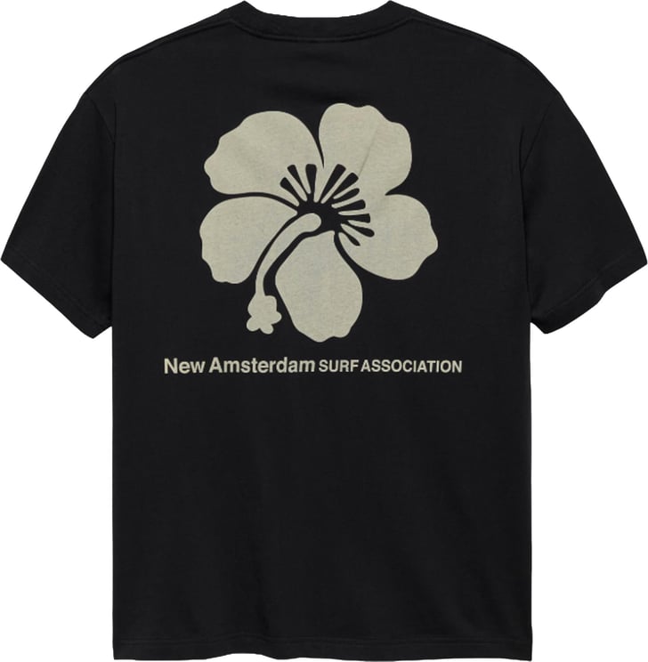 New Amsterdam Surf Association New Amsterdam Surf Association T-shirt Zwart Hibiscus